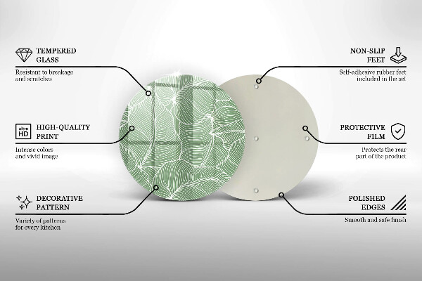 Glas Herdabdeckplatte Lineare Blätter