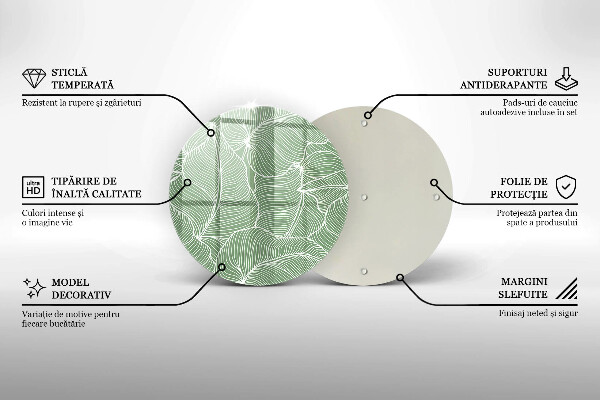 Glas Herdabdeckplatte Lineare Blätter