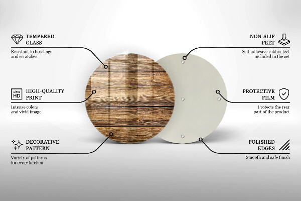 Glas Herdabdeckplatte Bretter mit Holzstruktur