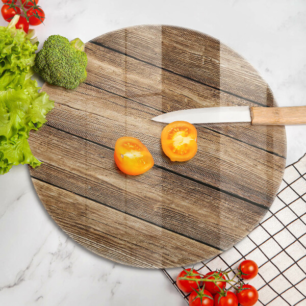 Glas Herdabdeckplatte Bretter mit Holzstruktur