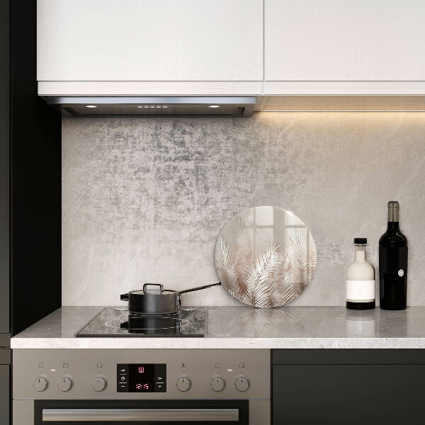 Glas Herdabdeckplatte Boho-Vegetationsblätter