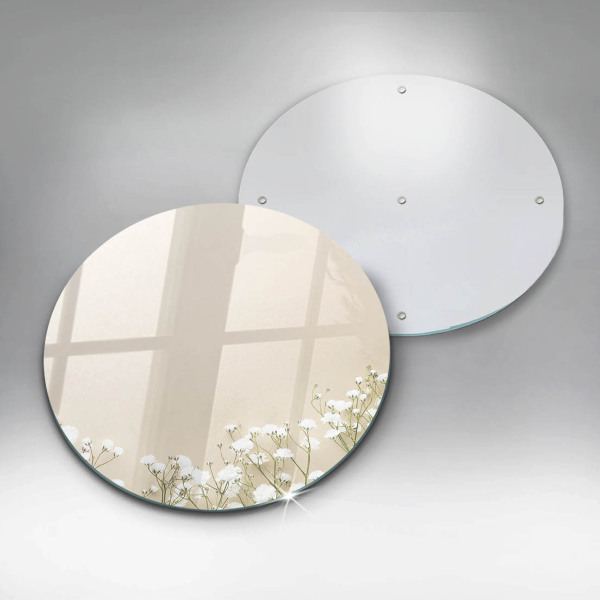 Glas Herdabdeckplatte Gips-Boho-Blumen