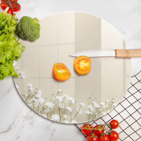 Glas Herdabdeckplatte Gips-Boho-Blumen