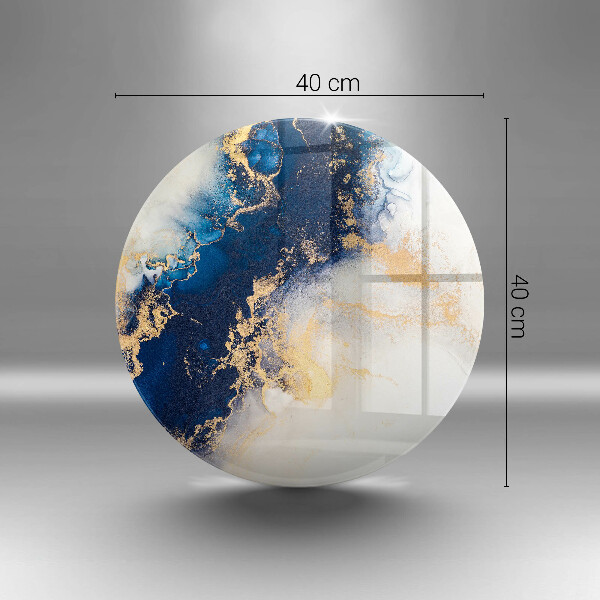 Glas Herdabdeckplatte Abstraktion mit Blau