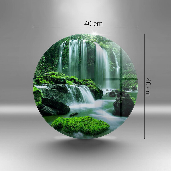 Glas Herdabdeckplatte Wilder Wasserfall im Dschungel