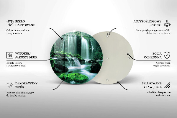 Glas Herdabdeckplatte Wilder Wasserfall im Dschungel