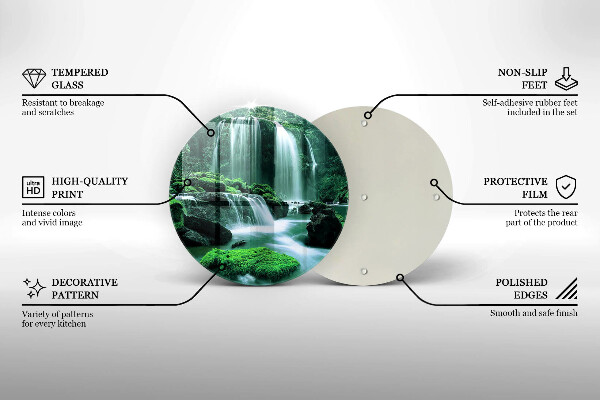 Glas Herdabdeckplatte Wilder Wasserfall im Dschungel