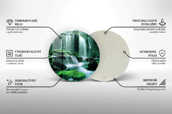 Glas Herdabdeckplatte Wilder Wasserfall im Dschungel