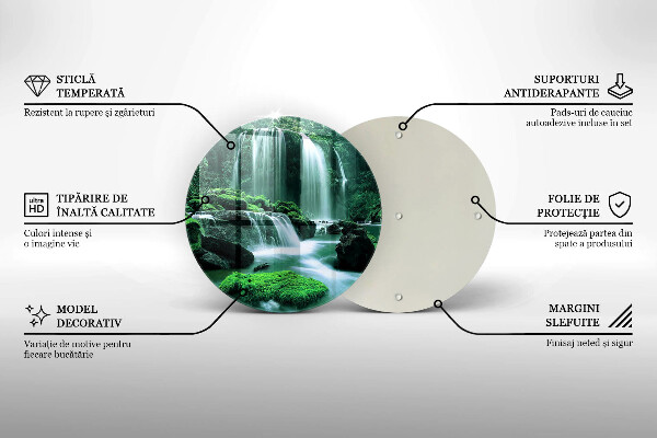 Glas Herdabdeckplatte Wilder Wasserfall im Dschungel