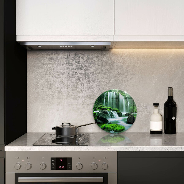 Glas Herdabdeckplatte Wilder Wasserfall im Dschungel