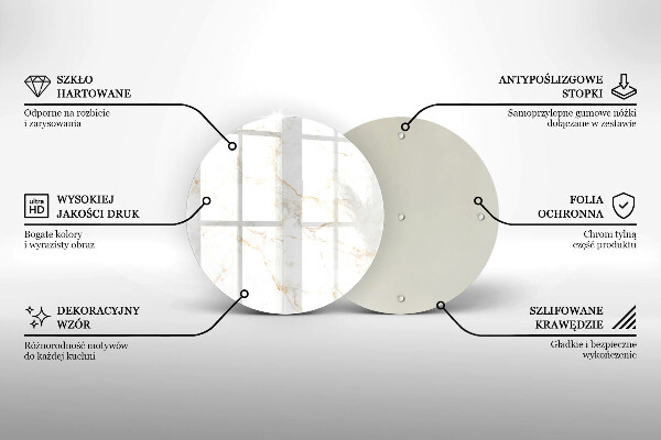 Glas Herdabdeckplatte Eleganter Marmorstein