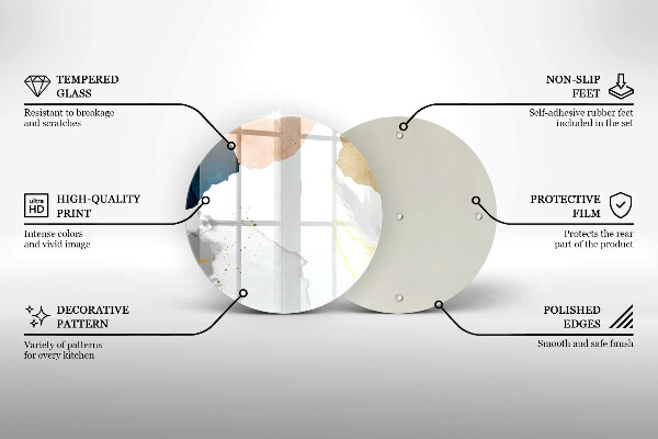 Glas Ceranfeldabdeckung Spritzschutz Abstrakte Flecken