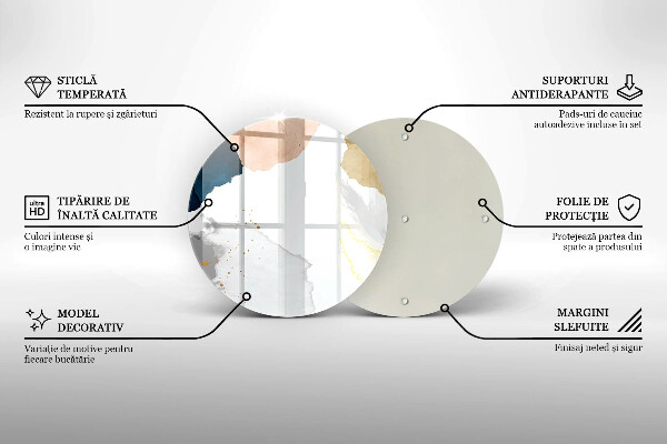 Glas Ceranfeldabdeckung Spritzschutz Abstrakte Flecken