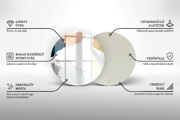 Glas Ceranfeldabdeckung Spritzschutz Abstrakte Flecken