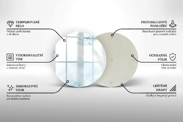 Glas Ceranfeldabdeckung Spritzschutz Zarter Hintergrund