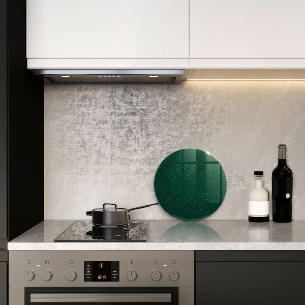 Glas Ceranfeldabdeckung Spritzschutz Minimalistische Blätter