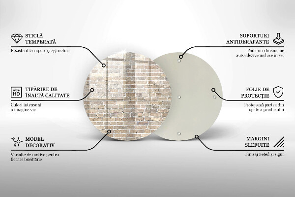 Glas Ceranfeldabdeckung Spritzschutz Helle Backsteinmauer