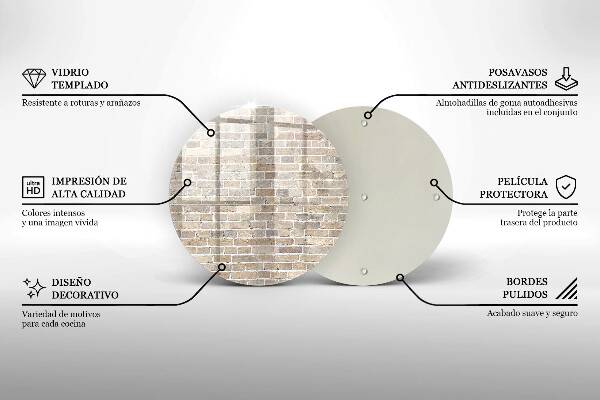 Glas Ceranfeldabdeckung Spritzschutz Helle Backsteinmauer
