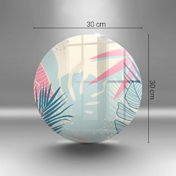 Glas Ceranfeldabdeckung Spritzschutz Pastellblätter