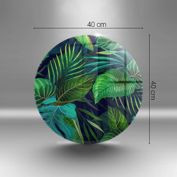Glas Ceranfeldabdeckung Spritzschutz Illustration der Dschungelblätter