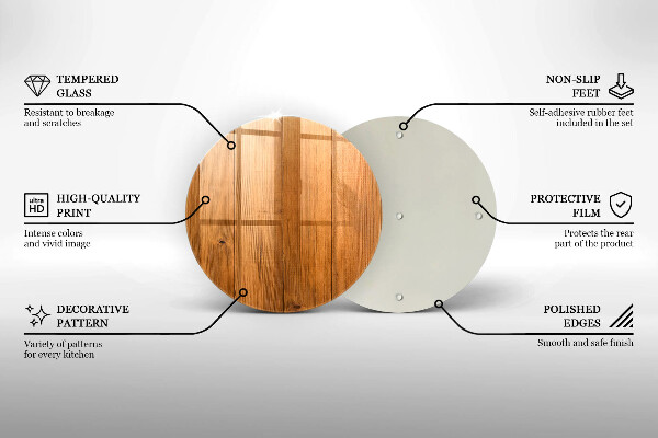 Glas Ceranfeldabdeckung Spritzschutz Holzbretter