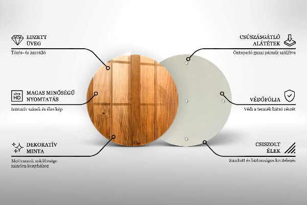 Glas Ceranfeldabdeckung Spritzschutz Holzbretter