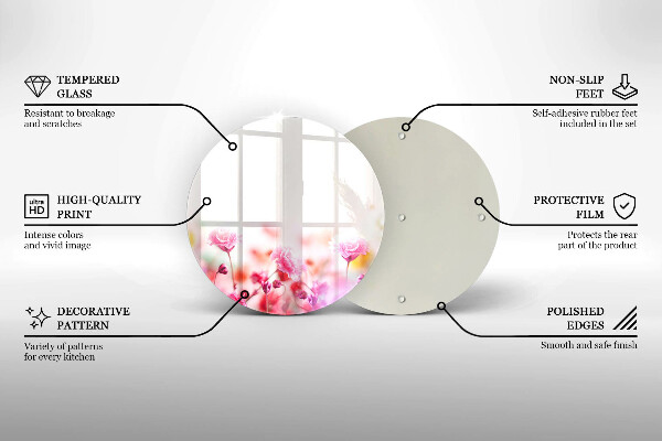 Glas Ceranfeldabdeckung Spritzschutz Blumenwiese