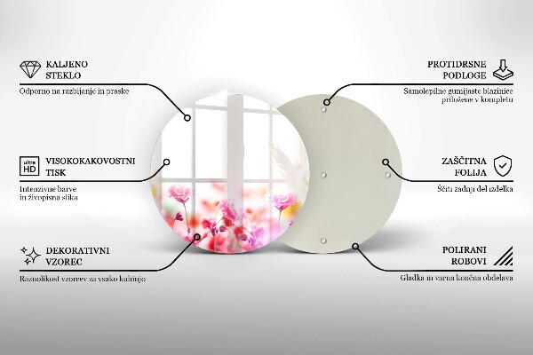 Glas Ceranfeldabdeckung Spritzschutz Blumenwiese