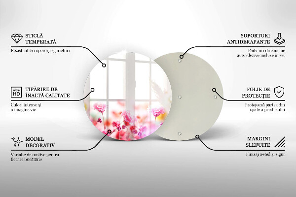 Glas Ceranfeldabdeckung Spritzschutz Blumenwiese