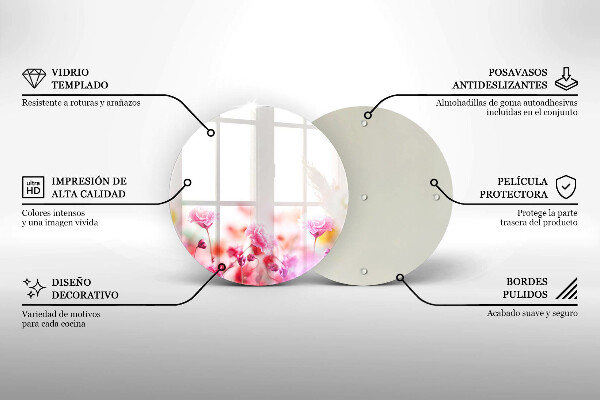 Glas Ceranfeldabdeckung Spritzschutz Blumenwiese