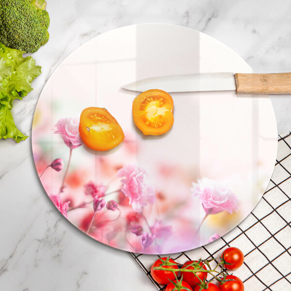 Glas Ceranfeldabdeckung Spritzschutz Blumenwiese