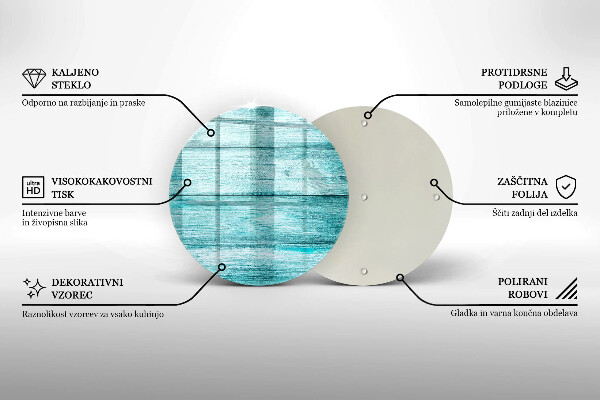 Glas Ceranfeldabdeckung Spritzschutz Vintage Holzbretter