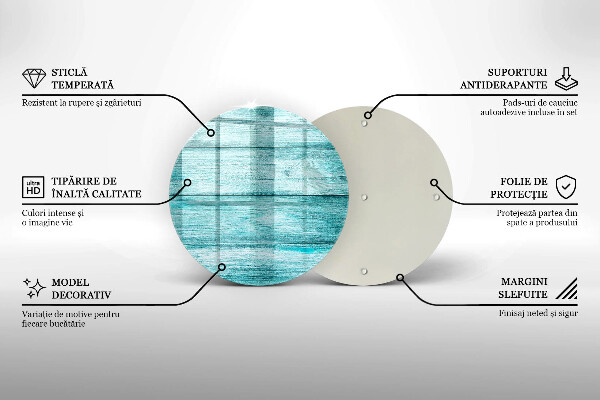 Glas Ceranfeldabdeckung Spritzschutz Vintage Holzbretter