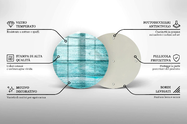 Glas Ceranfeldabdeckung Spritzschutz Vintage Holzbretter