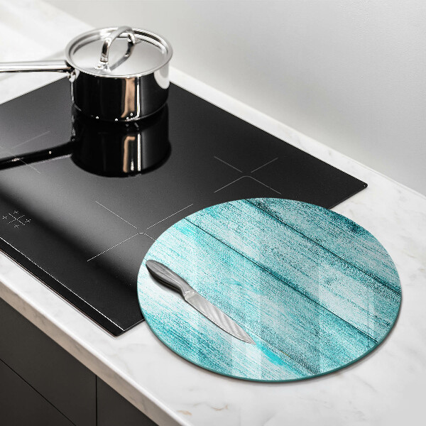 Glas Ceranfeldabdeckung Spritzschutz Vintage Holzbretter