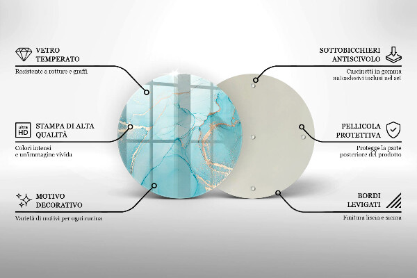 Glas Ceranfeldabdeckung Spritzschutz Steinabstraktion