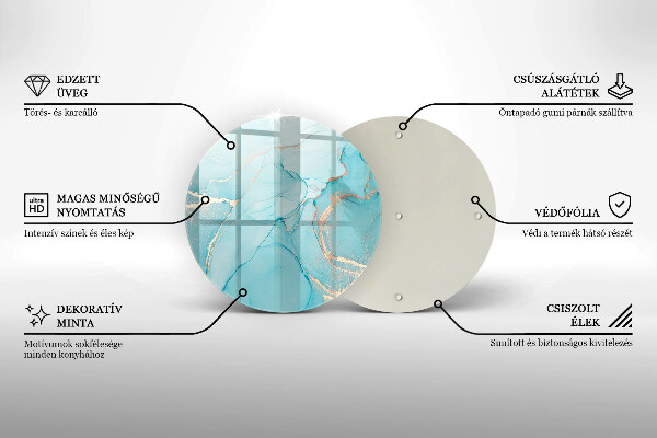 Glas Ceranfeldabdeckung Spritzschutz Steinabstraktion