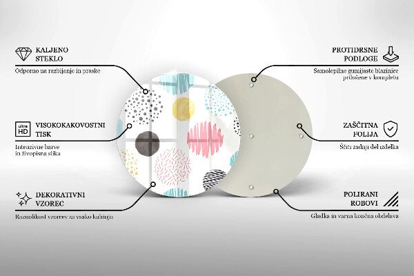 Glas Ceranfeldabdeckung Spritzschutz Bemalte Formen