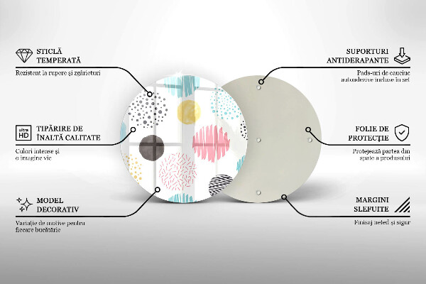 Glas Ceranfeldabdeckung Spritzschutz Bemalte Formen