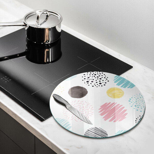 Glas Ceranfeldabdeckung Spritzschutz Bemalte Formen