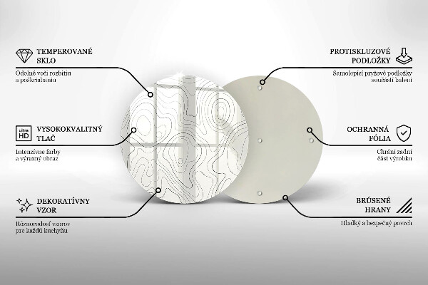 Glas Ceranfeldabdeckung Spritzschutz Linienkunstdesign
