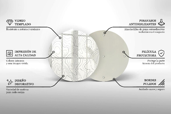 Glas Ceranfeldabdeckung Spritzschutz Linienkunstdesign