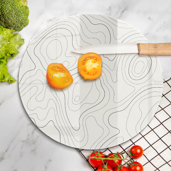 Glas Ceranfeldabdeckung Spritzschutz Linienkunstdesign