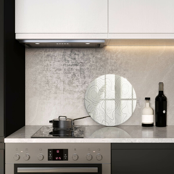 Glas Ceranfeldabdeckung Spritzschutz Linienkunstdesign