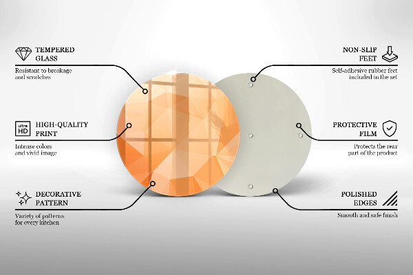 Glas Ceranfeldabdeckung Spritzschutz Geometrischer Hintergrund