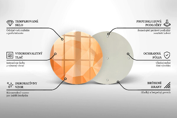 Glas Ceranfeldabdeckung Spritzschutz Geometrischer Hintergrund