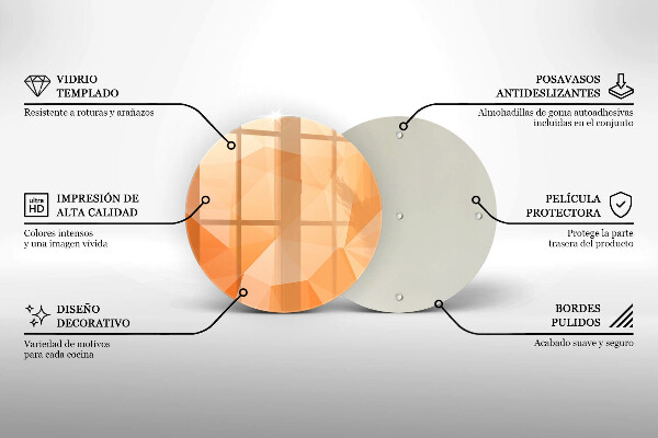 Glas Ceranfeldabdeckung Spritzschutz Geometrischer Hintergrund