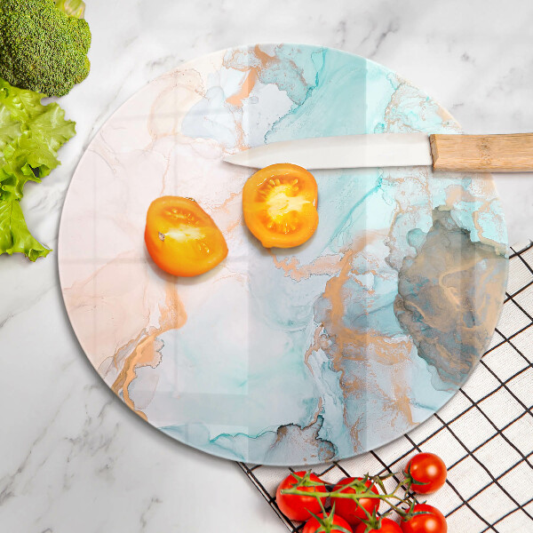 Glas Ceranfeldabdeckung Spritzschutz Marmorabstraktion