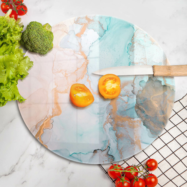 Glas Ceranfeldabdeckung Spritzschutz Marmorabstraktion