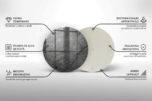 Glas Ceranfeldabdeckung Spritzschutz Steinstruktur